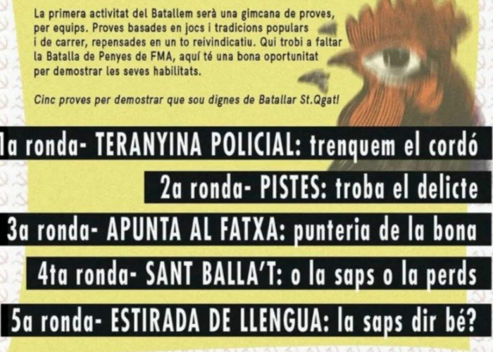&quot;Apunta al facha&quot; y &quot;rompe el cordón policial&quot;: la &quot;gincana&quot; radical que Junts y ERC permiten en Sant Cugat